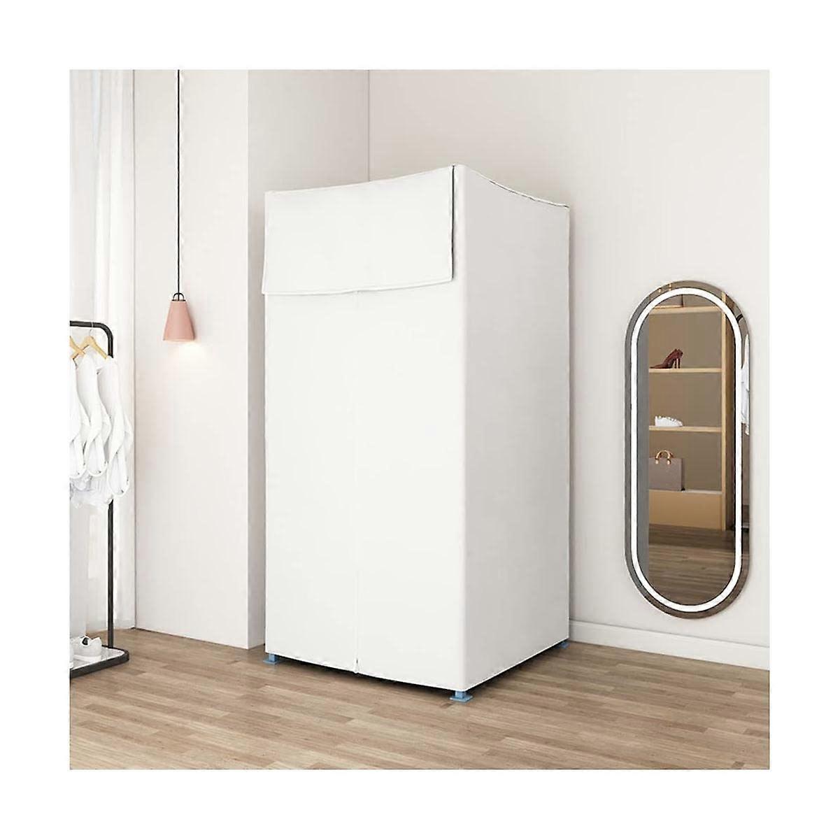 Portable Changing Room with Curtain, Mobile Fitting Room Privacy Booth, Easy NoTool Installation