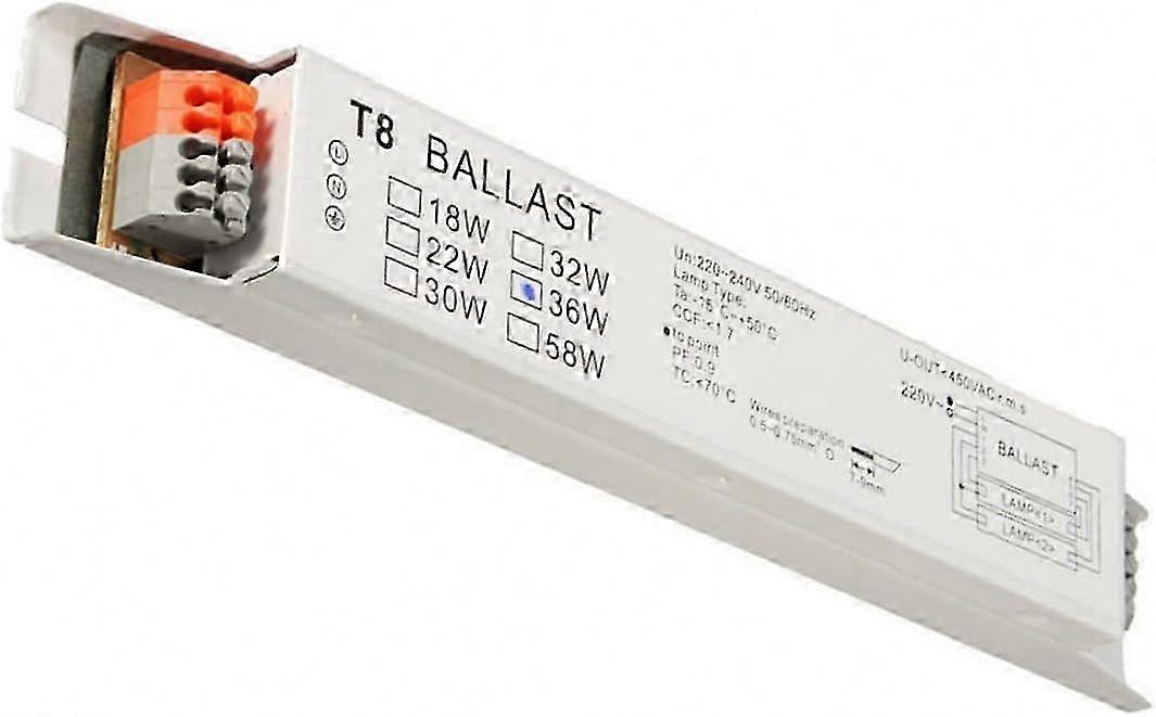 T8 2x36W Fluorescent Lamp Ballast with Energy Saving Start and Voltage Width Compatibility