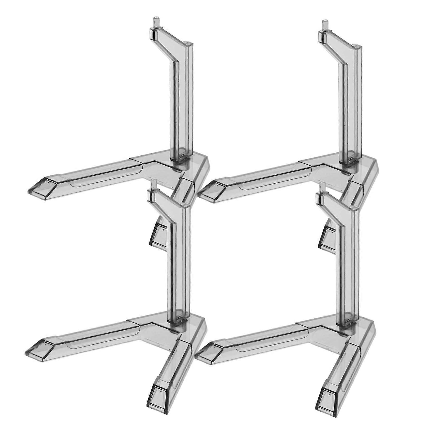 4pcs Action Figure Display Stand for HG 1/144 Gundam Models, Stable Base with Secure Support
