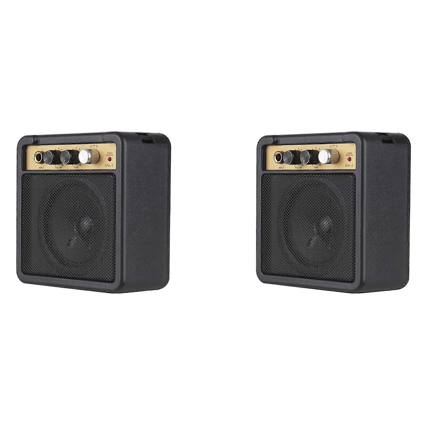 5W Mini Guitar Amplifier with Headphone Output, Tone Control and Shoulder Strap for Practice