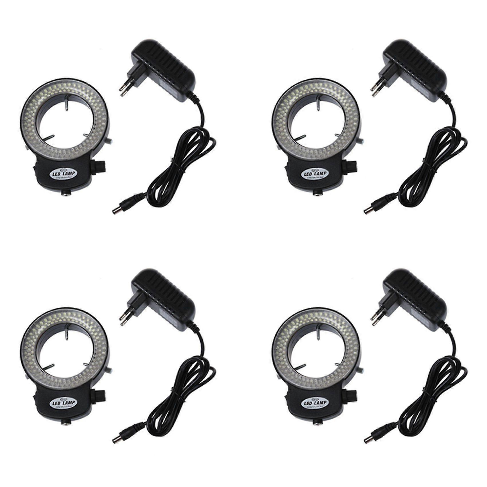 4X 144 LED Miniscope Ring Light Ring Light 0 - 100% Adjustable Lamp for Miniscope Ring Light