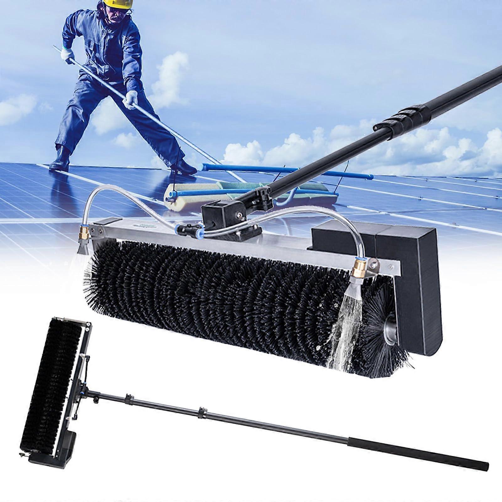 Electric Solar Panel Cleaning Brush with Speed Rotating Head and Telescopic Pole 3.5m