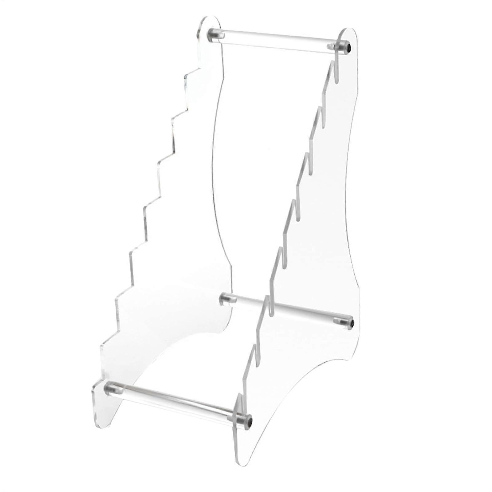 Acrylic Knife Display Stand Clear Countertop Holder for Safe Kitchen Storage and Multi Knife Use