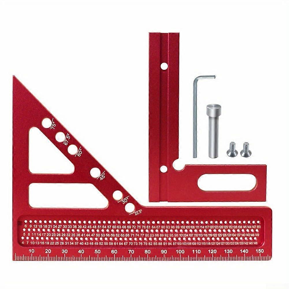 Woodworking Angle Ruler Aluminum Alloy Measuring Tool for MultiAngle Measurement and Precise Marking