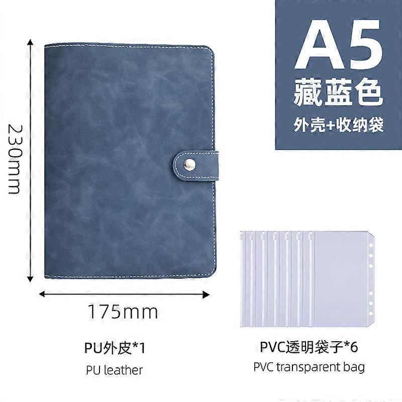 Soft Leather Loose-leaf Notebook Book Multifunctional Storage Book Replacement Core Removable Binder Handbook
