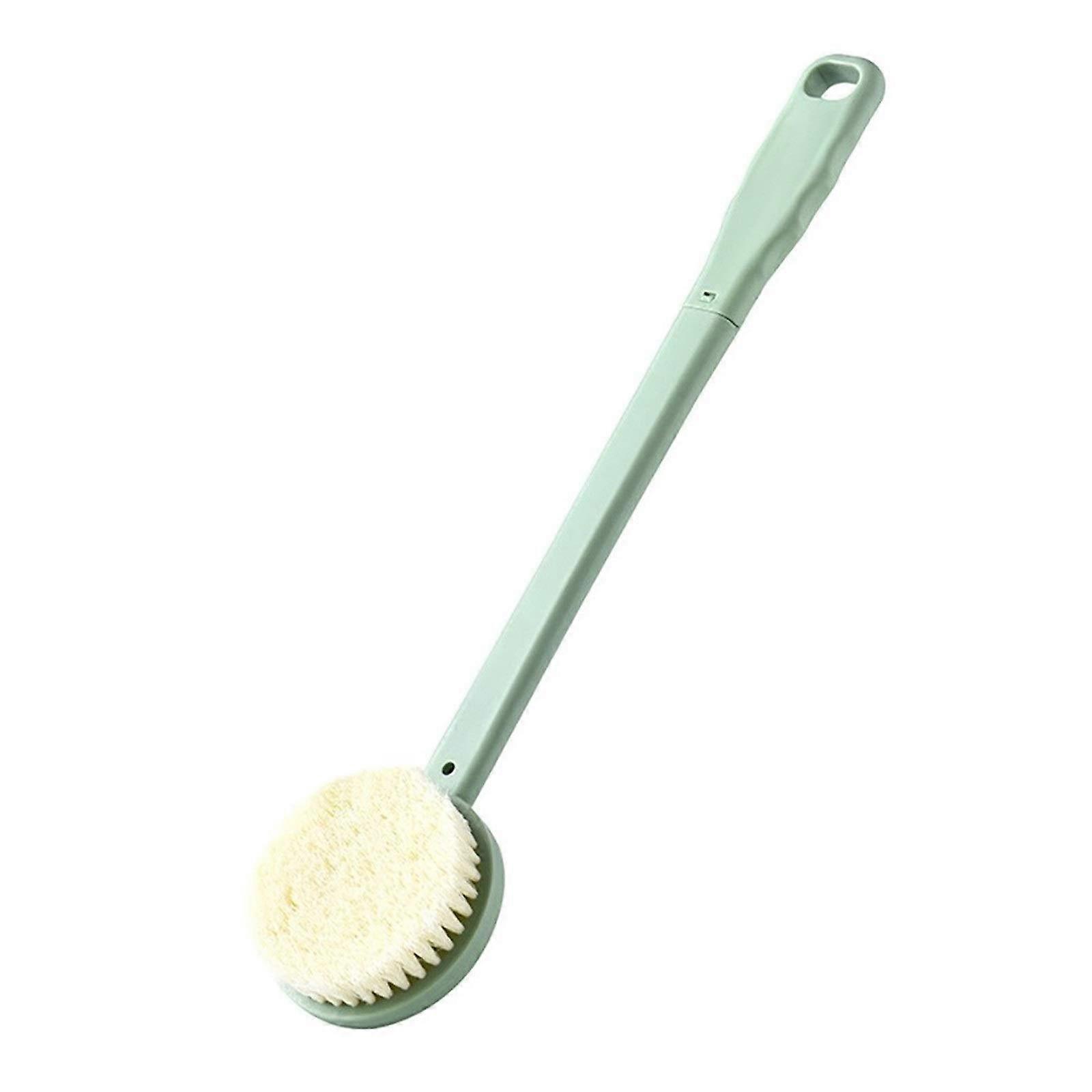 Bath Brush with Long Ergonomic Handle for Back, Soft Bristle Shower Scrubber 38.1cm Green