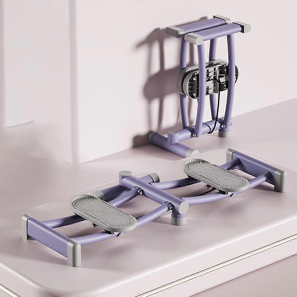 Foldable Leg Exercise Machine for Ski Simulation with Digital Counter and Pelvic Strengthening Purple
