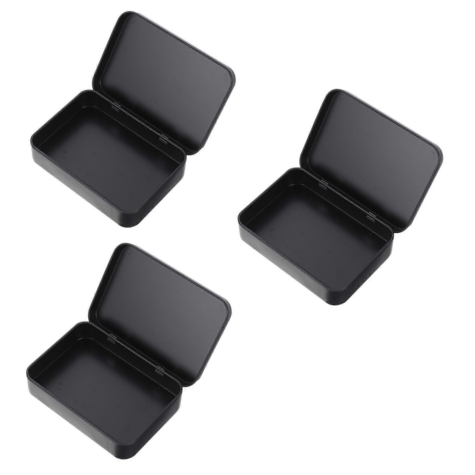 3pcs Metal Playing Card Storage Box Set, Durable Trading Card Deck Case for Game Night