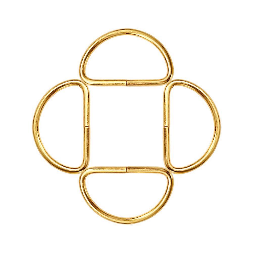 Travel Accessories D Shaped Metal Ring Golden Adjustable Backpack Strap 100Pcs