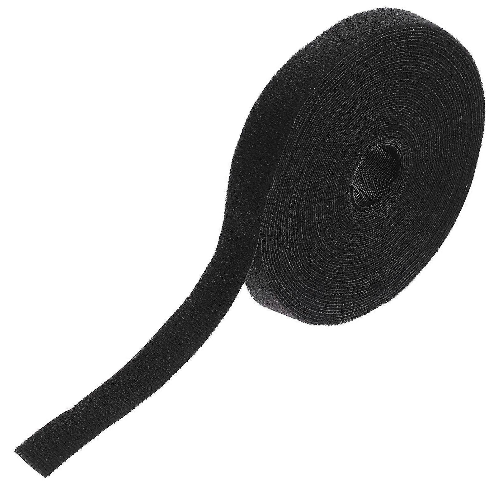 Black Data Cable Organizer Fastening Cable Ties Straps 1 Roll for Home