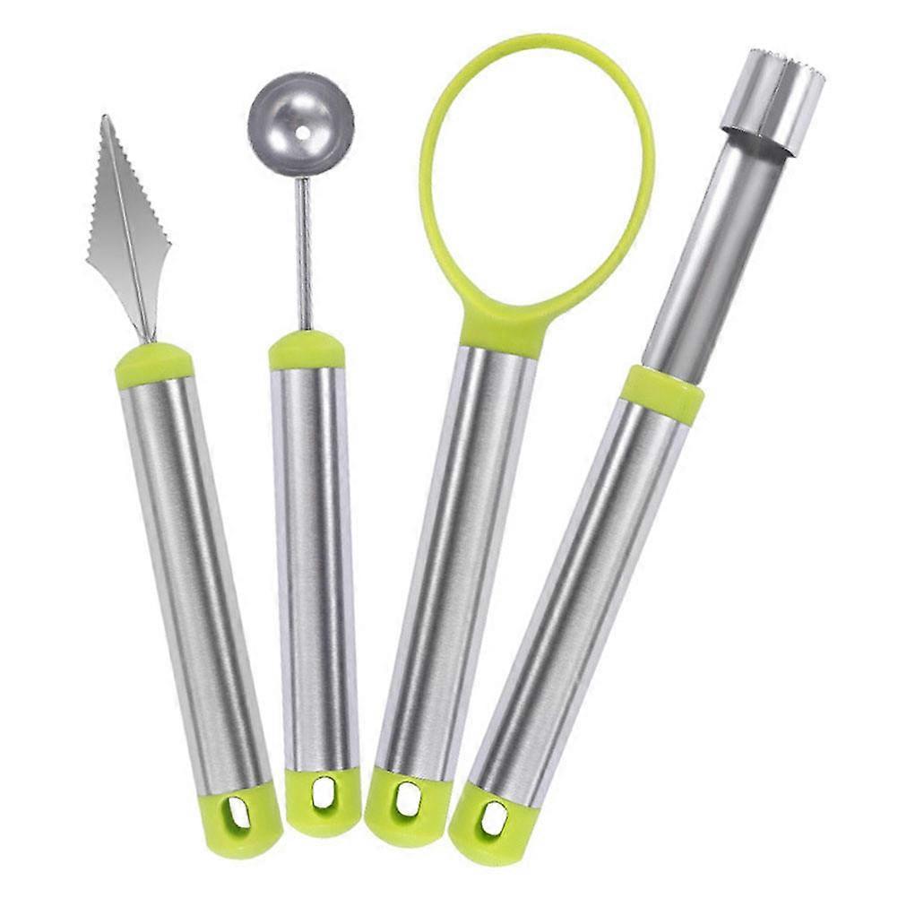 Fruit Ball Digger Stainless Steel Kitchen Gadget for Fruit 4Pcs Set