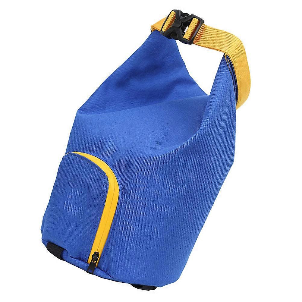 Pet Food Storage Bag Rectangular Shape Sightseeing Trips 34x17cm Blue 1PC