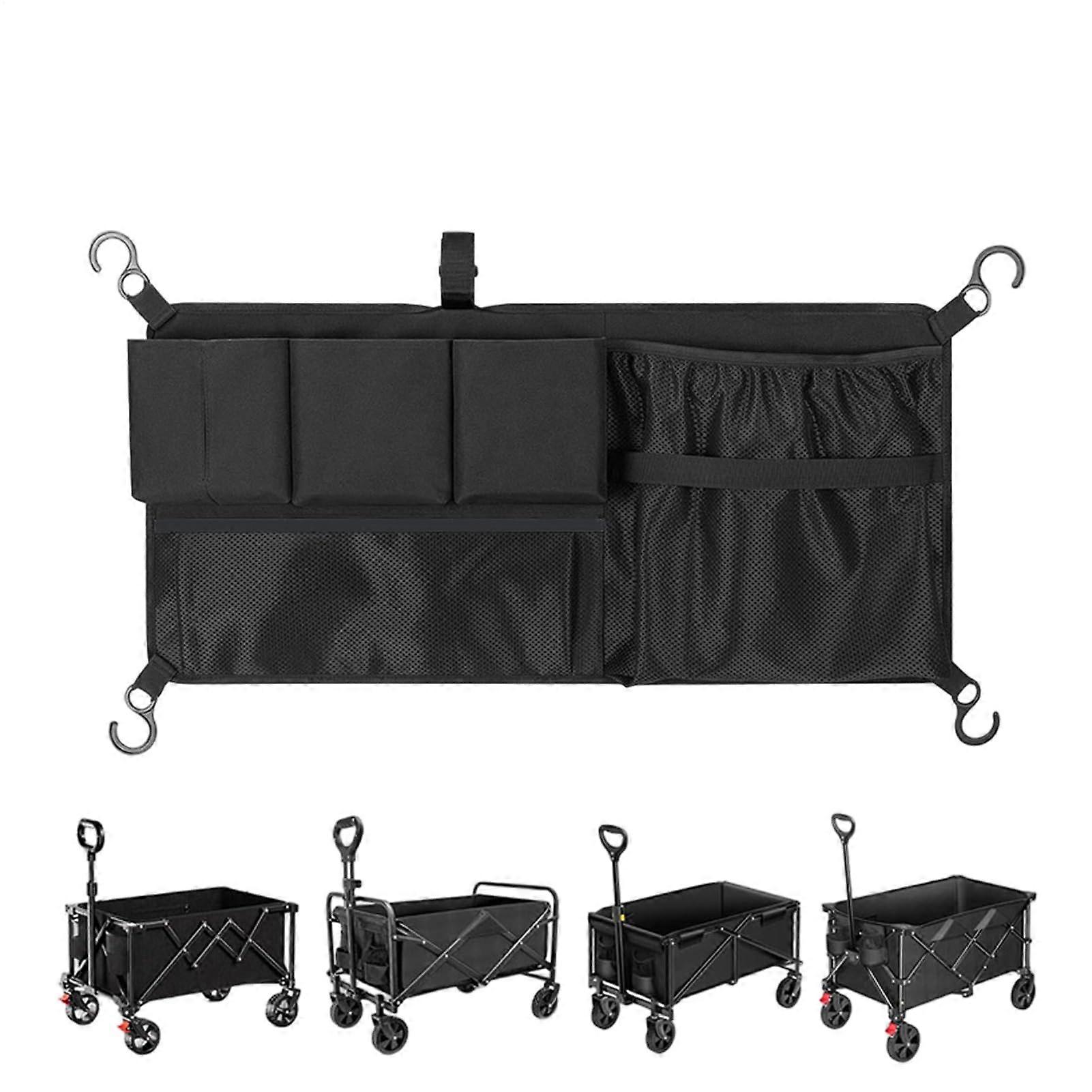 Universal Stroller Organizer with Multiple Pockets, Adjustable 600D Oxford Storage Net for Travel