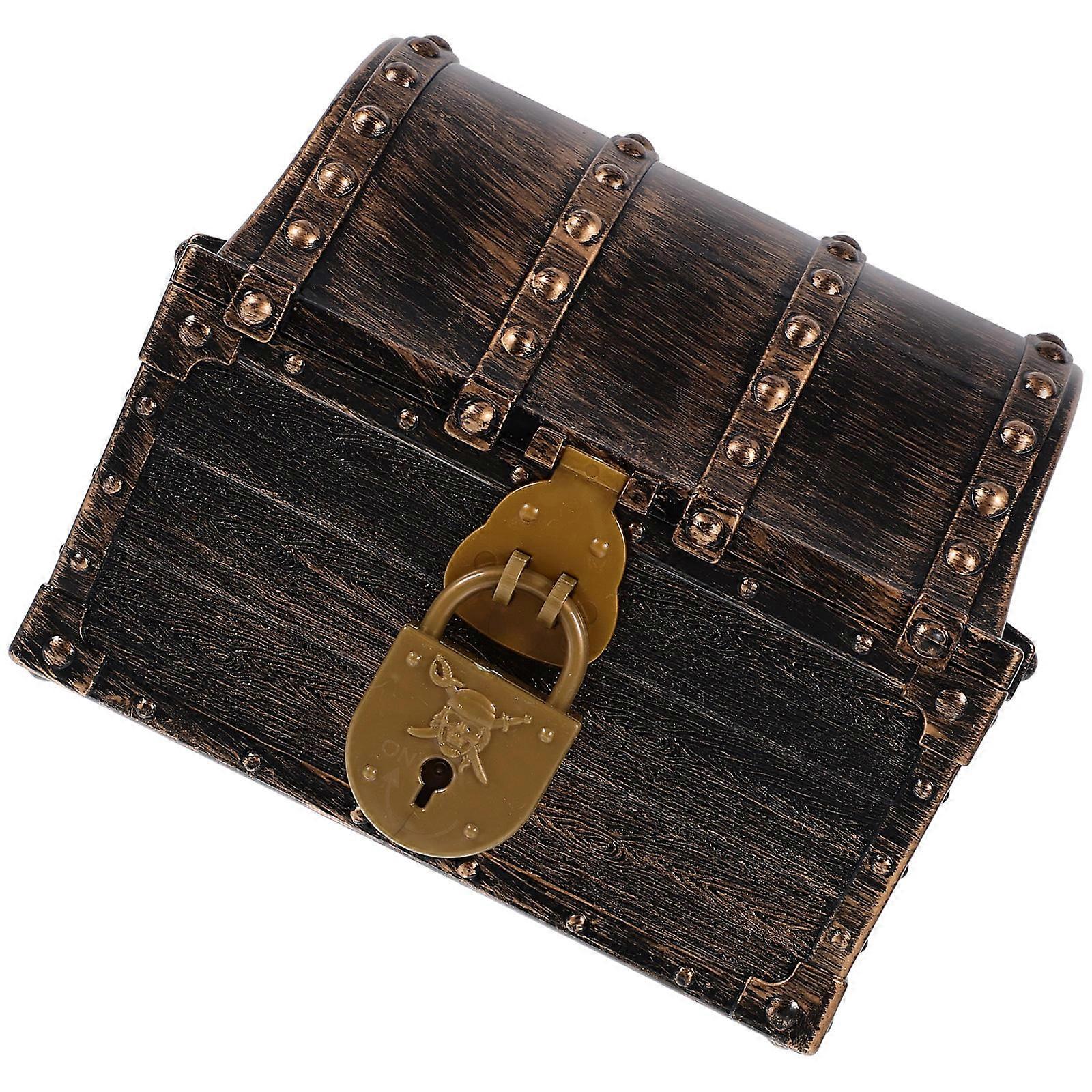 Small Pirate Chest Treasure Box for Decorative Multi-Function Use
