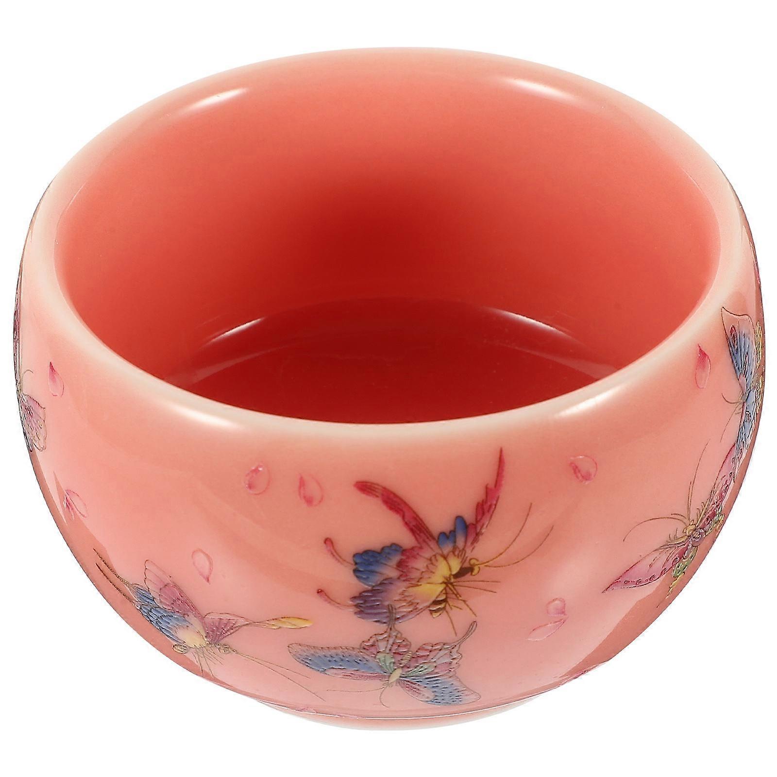 Retro Pattern Tea Cup Ceramic Cup for Tea Room Use 3Pcs Pack