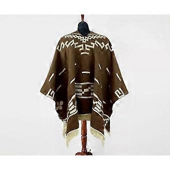 Replica van de Clint Eastwood Western Cowboy Poncho Serape, handgemaakt van imitatie-alpacawol B HFNT