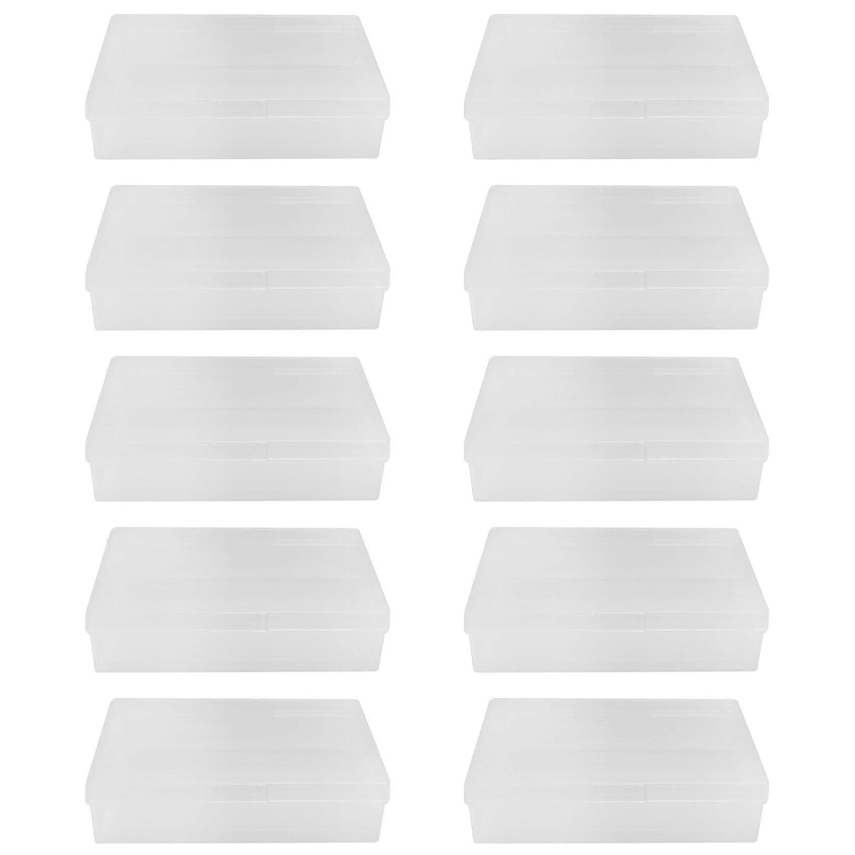 10Pcs Box Trading Card Case Clear Plastic Storage Box