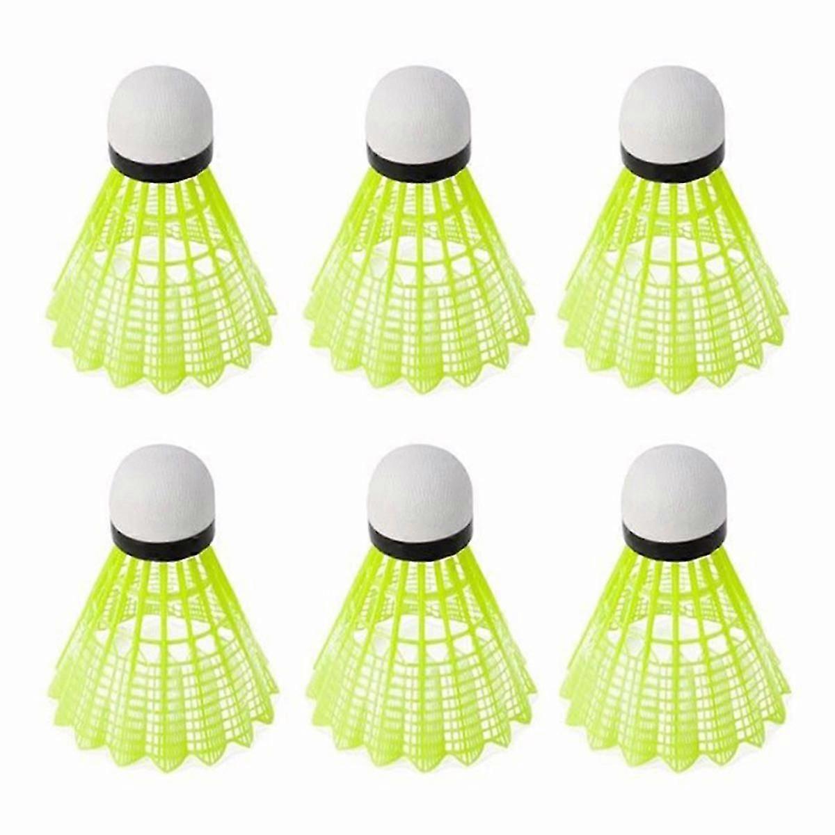 6pcs Nylon Badminton Training Shuttlecocks