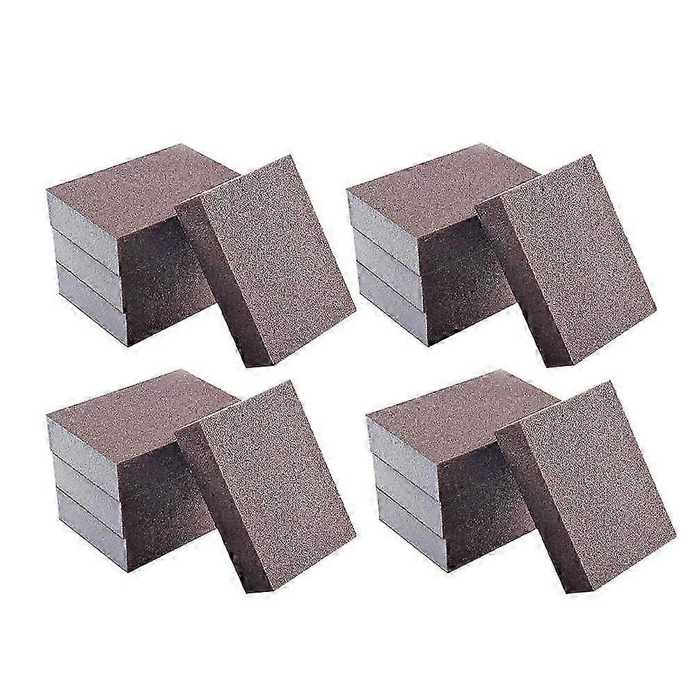 Rust Removal Household Emery Sponges Multi-Function Scrub Sponge 15Pcs Brown