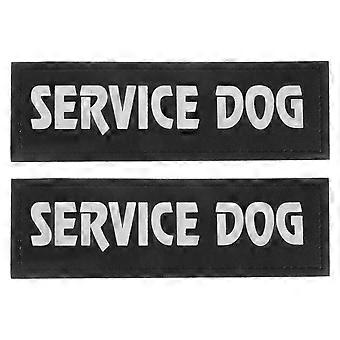 2 stks Service Dog Patches Reflecterende Dog Patches Verwijderbare Dog Tags Lichtgevende Dog Patches