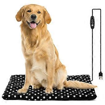 Pet Heating Pad compatible with Dog Cat Temperature Adjustable Heated Cat Mat-hy