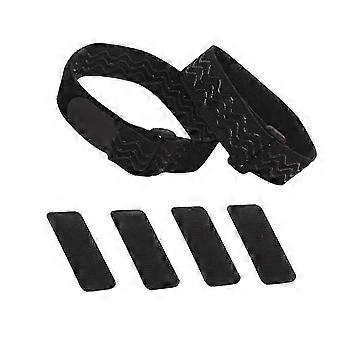 Elastic Strap High for Fixing Boots 1Set Black Nylon