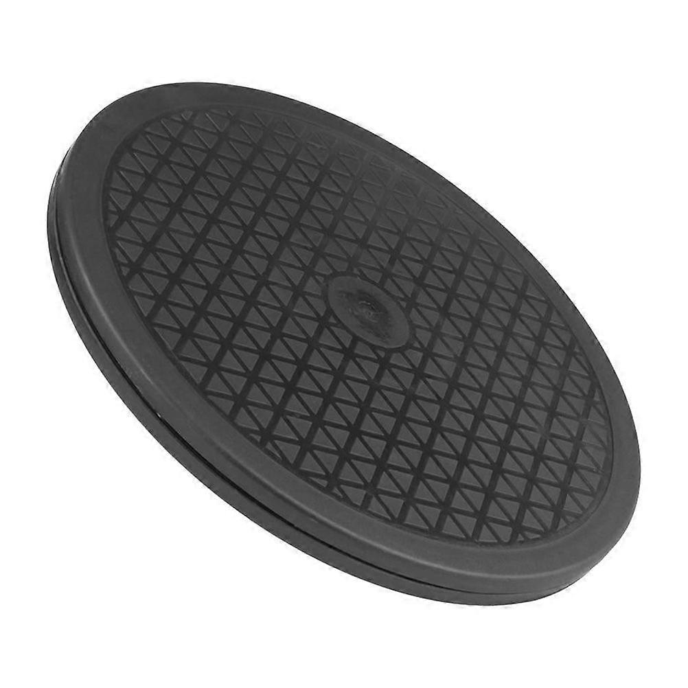 1Pc Rubber Table Turntable Rotating Information Sharing Turntable (Black)
