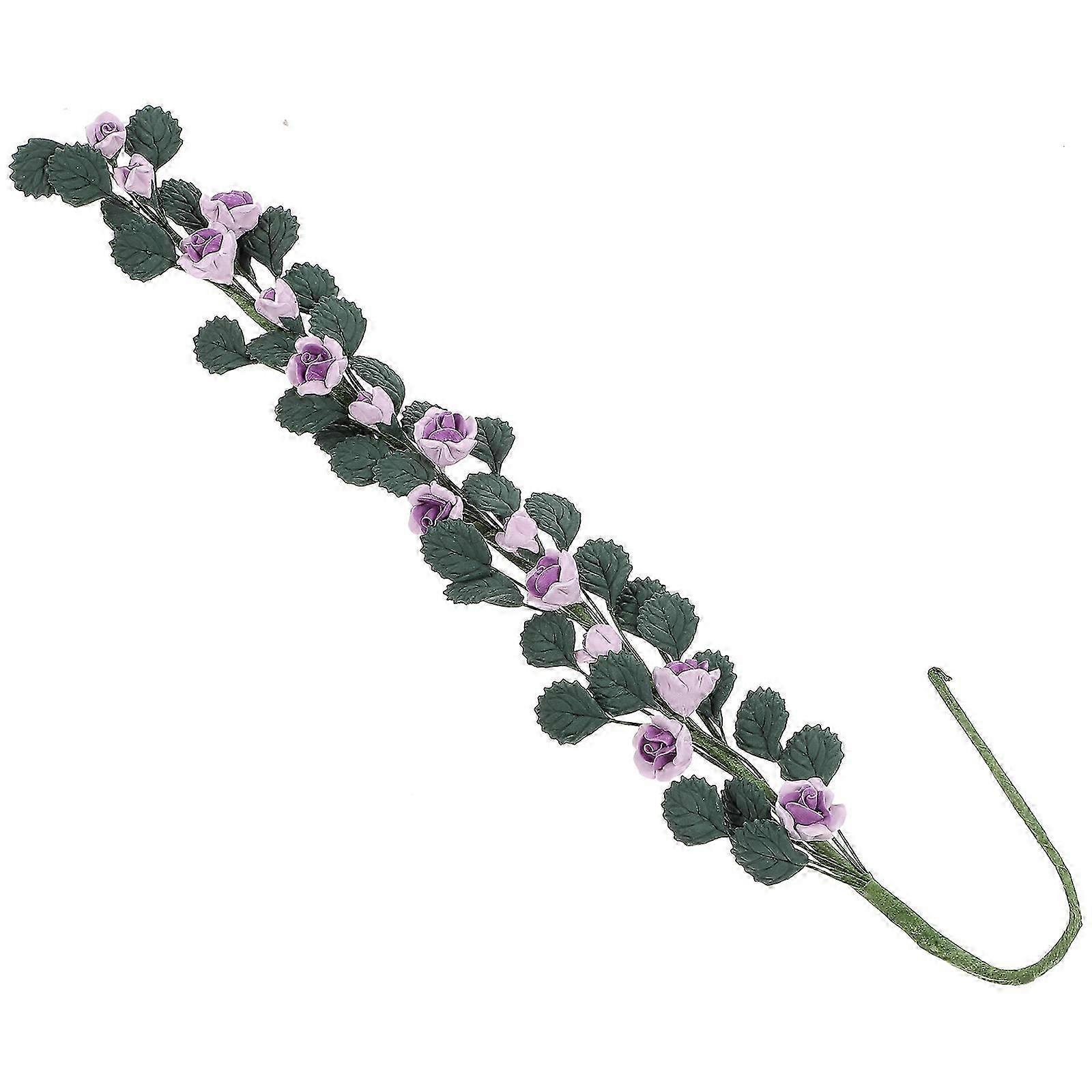 Mini Simulated Rose Vine Flower for Micro Landscape Decor