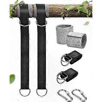 Heavy Duty Tree Swing Strap with Safety Locks and D-Rings, 316cm Length for Outdoor Play