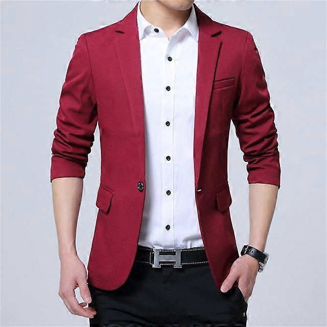 New Spring and Autumn thin Casual Men Blazer Cotton Slim England Suit Blaser Masculino Male Jacket Blazer Men Size M-5XL