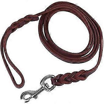 Heavy Duty lederen hondenriem huisdier training gevlochten hondenriem voor middelgrote en grote honden (1,2 m)