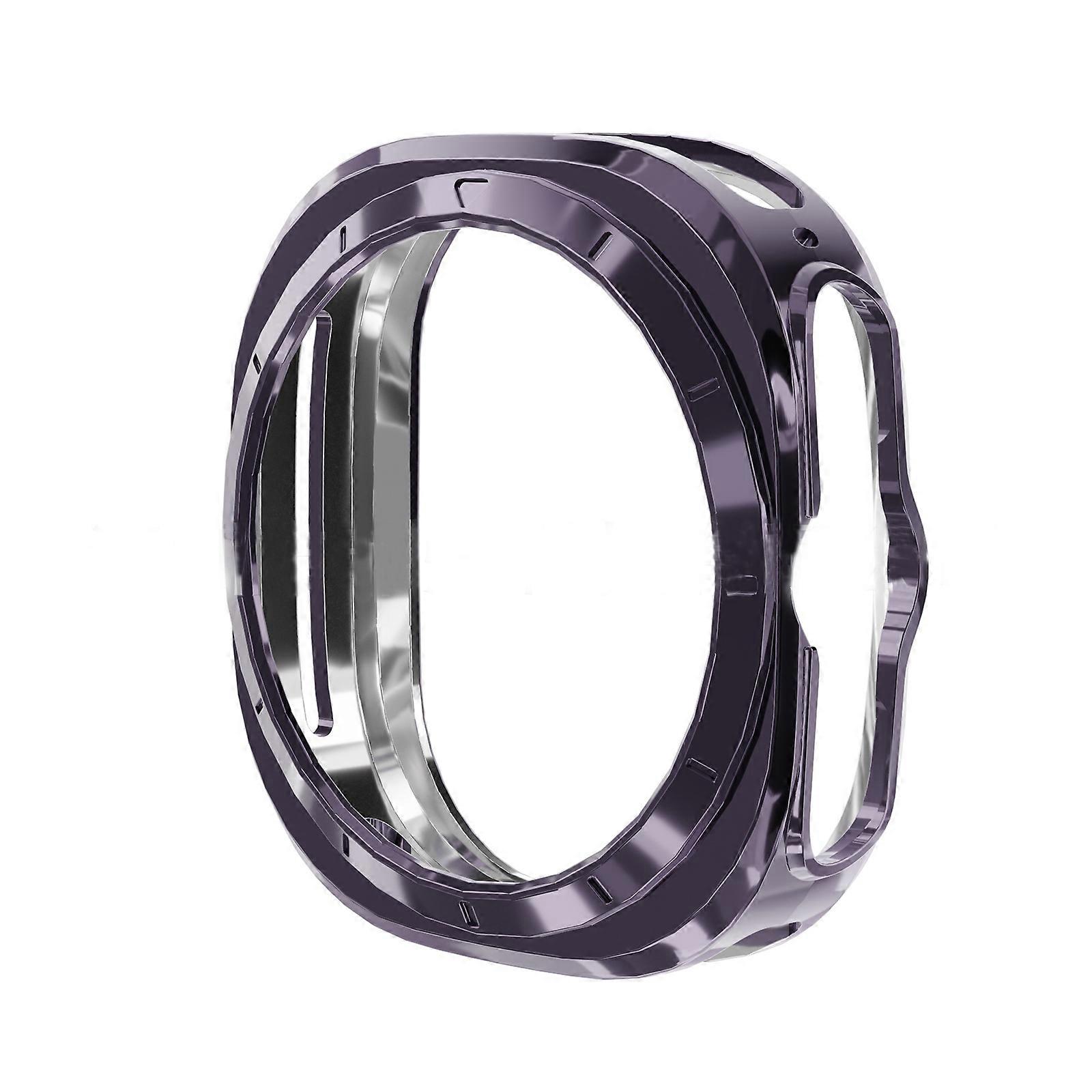 For Samsung Galaxy Watch Ultra 47mm TPU Electroplated Protective Case Cover Purple