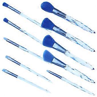 Makeup Face Powder Brush Kit for Face Makeup 10Pcs Blue Artificial Fiber