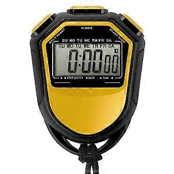 Waterproof Handheld Stopwatch Digital LCD Timer Chronograph with Strap for Swimming