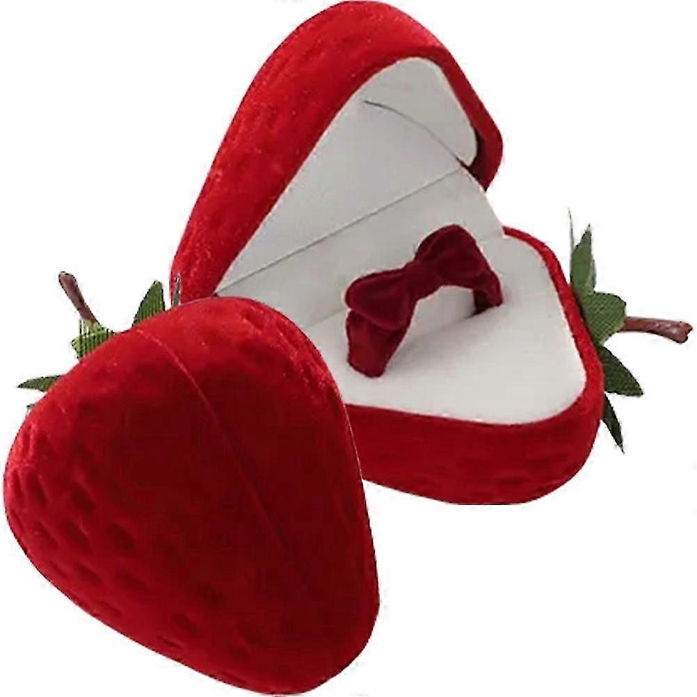 2 Sets Strawberry Ring Box Ring Jewelry Box Ring Storage Box Ring Gift Boxes with Rings
