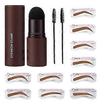 Eyebrow Stencil Kit for Beginners - Reusable Eyebrow Stencils and Brushes, 10 Shapes