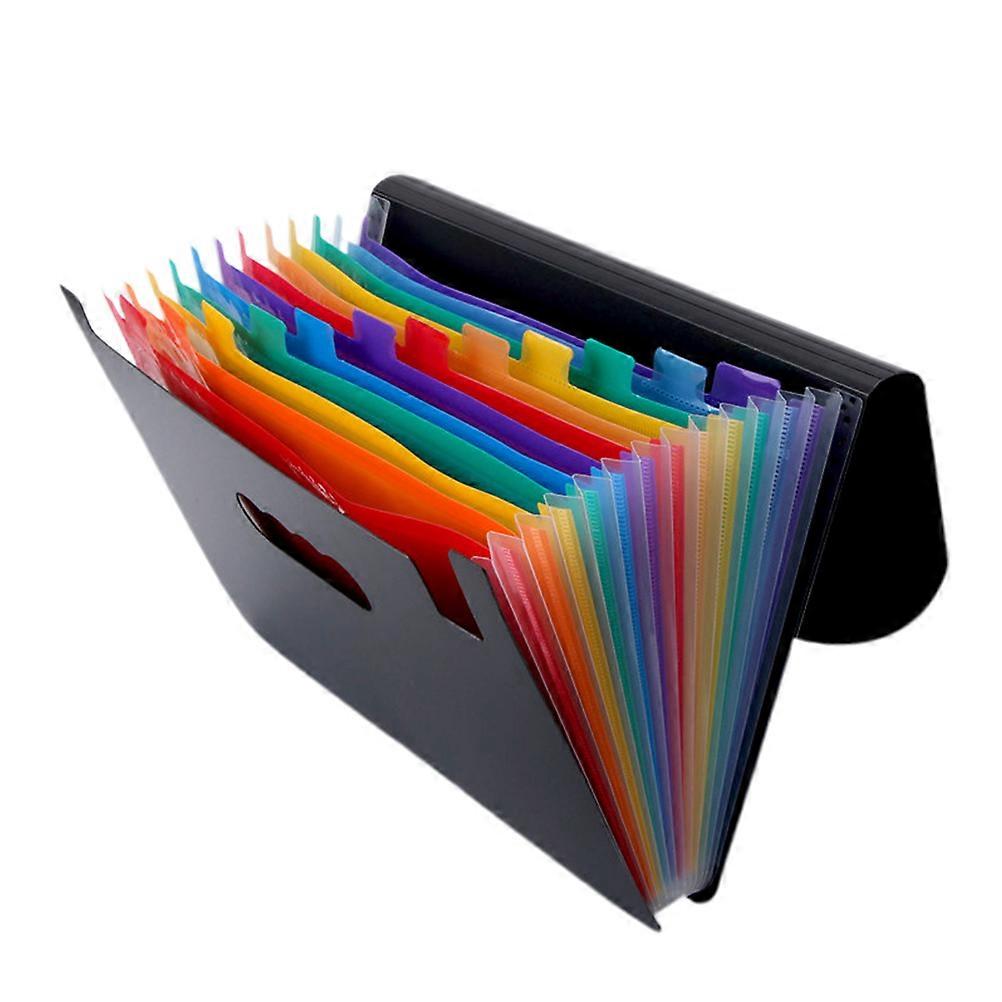 Accordion Folder Document File Folder for Files Holding 3Pcs Black