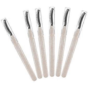 White Eyelash Brush Silicone Lash Separating Brush for Makeup 6Pcs