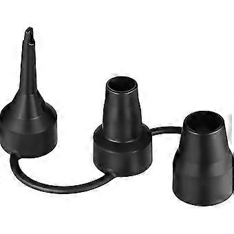3 IN 1 Air Pump Nozzle Adapter Universal Inflator Nozzle Replacement Set Anti-Loss Air Pump Accessories for Inflatable Mattress Pool Boat Kayak Campin