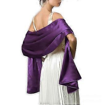 Latest Ceremony Women Satin Shawl Girls Evening Party Decorative Long Scarf
