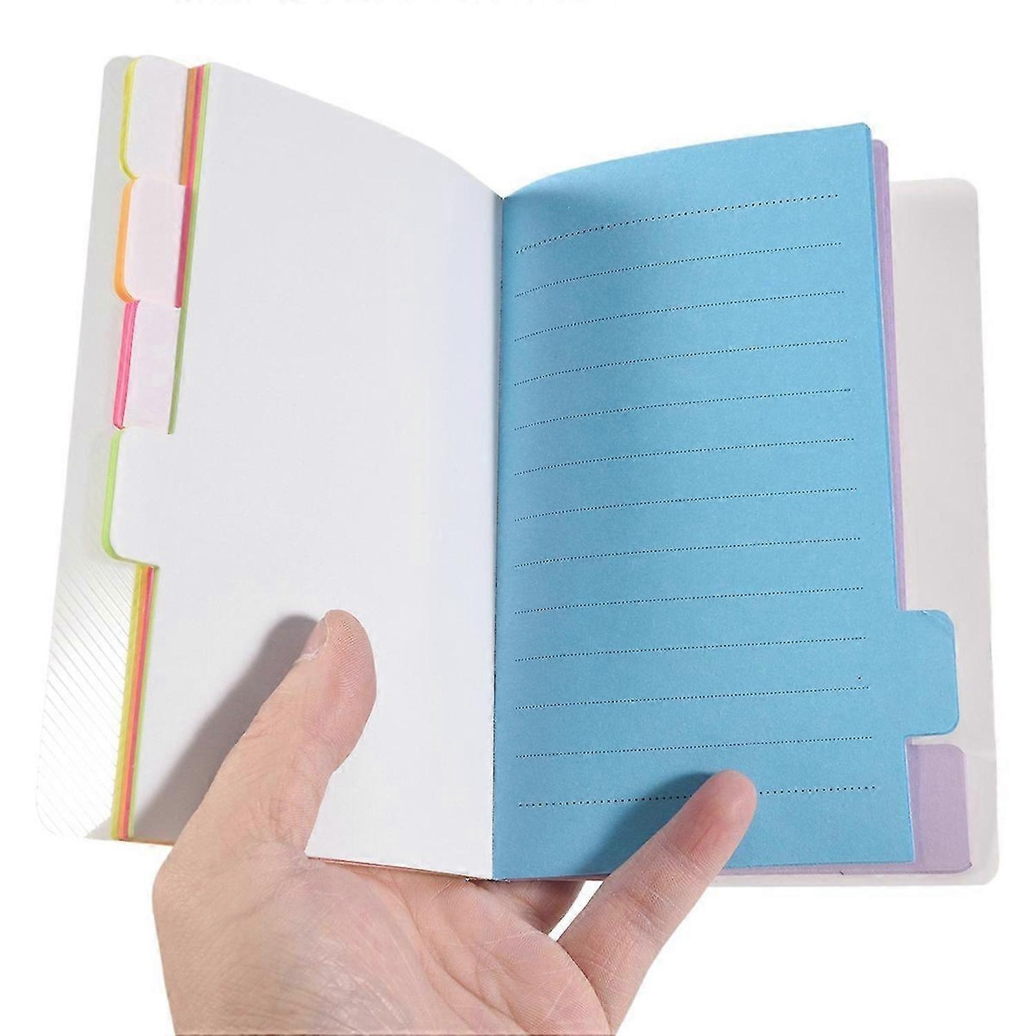 Sticky Notes Divider Sticky Notes Tabs ,Tabbed Self-Stick Lined Bright Colors Notepad, 4X6Inch