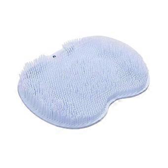 Wall Mounted Silicone Back Scrubber & Foot Massager Bath Brush Cushion Body Clean Relax