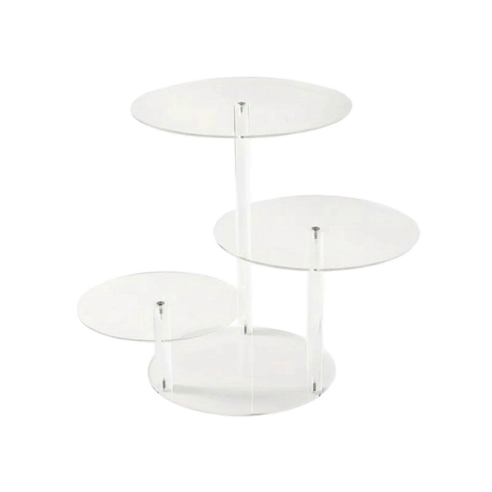 3-Tier Acrylic Cake Simple Assembly Assembly Round Dessert Display Stand
