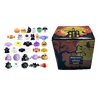 Halloween Pinching Music Blind Box, Cute Dumpling Shape Decompression Vent Toy, 24 Surprise Gifts for Halloween Party