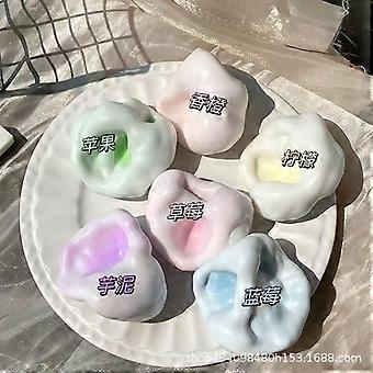 Pelota mochi squishy hecha a mano con jeringa, DIY, moldeable, rebote lento, juguete antiestrés