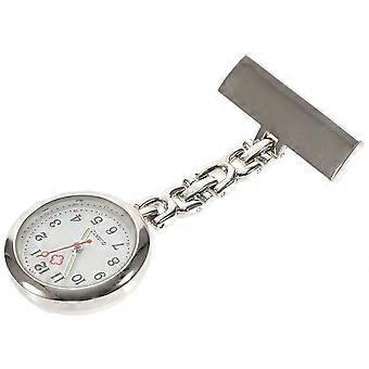 Nursing Watch Creative Nurse Chest Timekeeping Clip-On Design Ergonomic Silver 3.14x1.18x0.20Inch 1Pcs