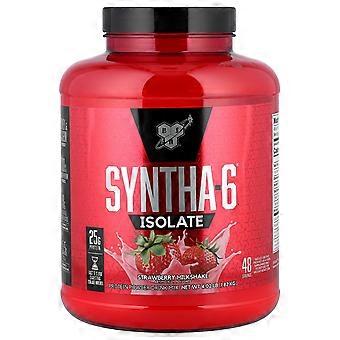 BSN, Syntha-6® Isolate, Mistura para Bebida em Pó com Proteína, Sabor Milkshake de Morango, 1,82 kg (4,02 lbs)