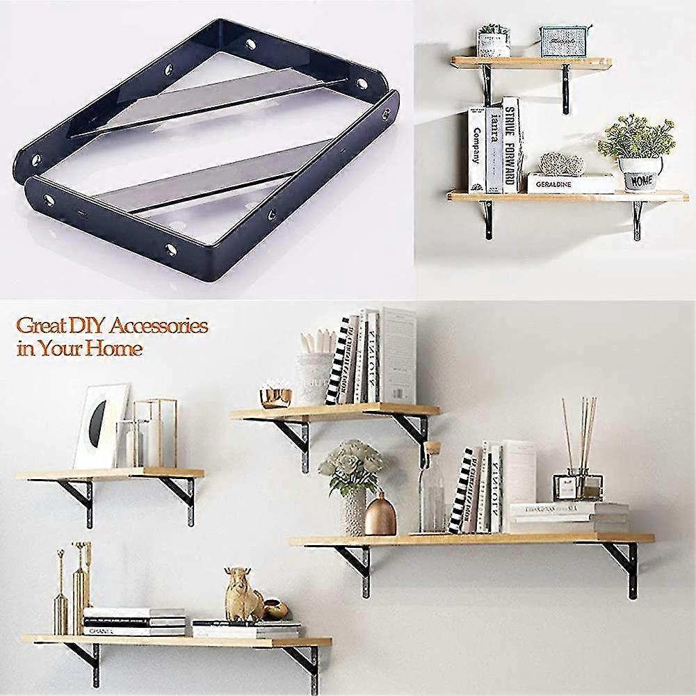 8pcs  Gift Shelf Brackets Triangle Shelving Brackets Right Angle Wall