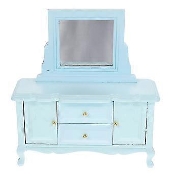 Mini Dressing Table Ornament Doll House Decor for Decoration Wood
