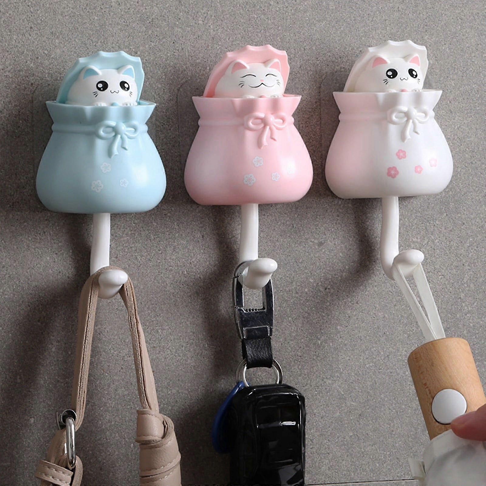 Adorable Cat Key Hook No Punch